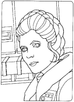 A coloring page of star wars